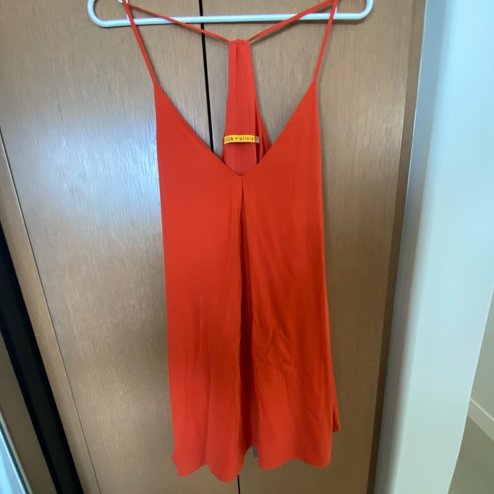 Alice + Olivia Red Slip Dress - Size Medium